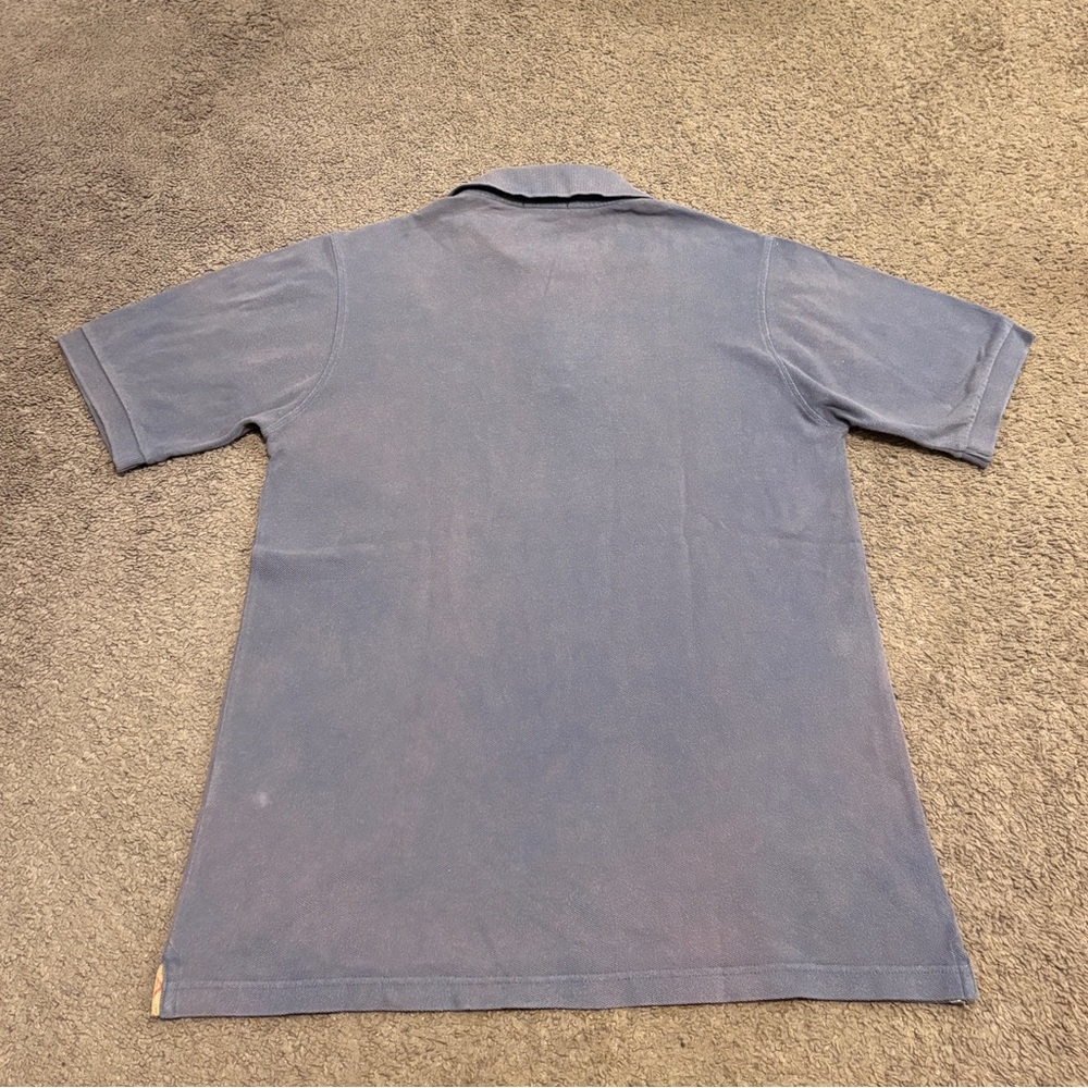 Burberry London Classic Blue Polo Embroidered Motif Men's Small - Picture 5 of 8